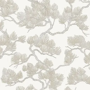 Tapeta Luxusní vliesová tapeta na zeď, bílá, větvičky, WF121011, Best Sellers, ID Design