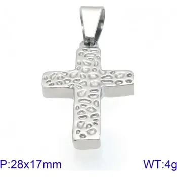 Přívěsek Kříž 28x17mm - ocelový přívěsek