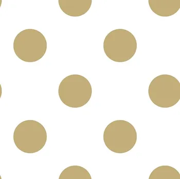 Tapeta Vliesová tapeta na zeď, bílá, zlaté puntíky, 100105, Gold Dotty, Kids@Home 6, Graham & Brown