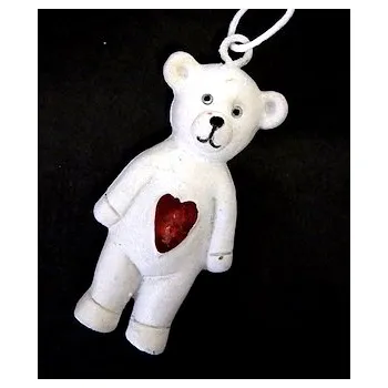 Vánoční dekorace Dekorace, figurka, medvěd, 5,5x2,8cm, 1ks