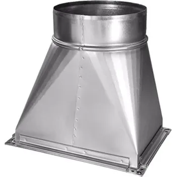 Ventishop Čtyřhranný přechod osový na kruhové potrubí 400x200/315