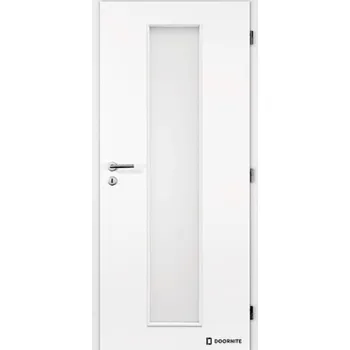 Interiérové dveře Bílé jednokřídlé lakované dveře CLARA LINEA prosklené DTD DOORNITE