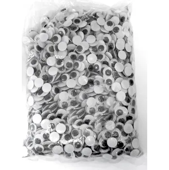 Samolepící dekorace Sada očí, lepící, 12mm, 4000ks/bal.