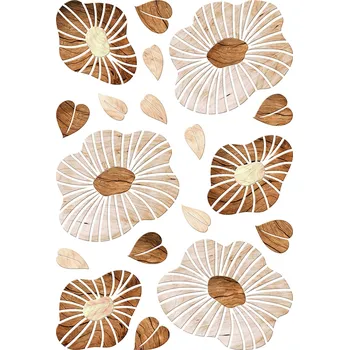 Samolepka / samolepící dekorace na zeď SM 3445, Květiny, AG Design