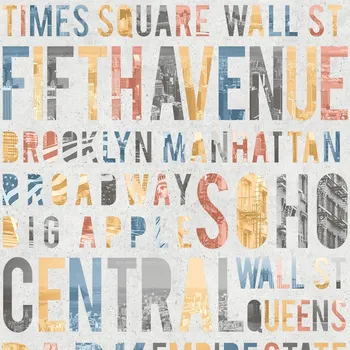 Tapeta Vliesová šedá omyvatelná tapeta - nápisy - M50819, Loft, Ugépa