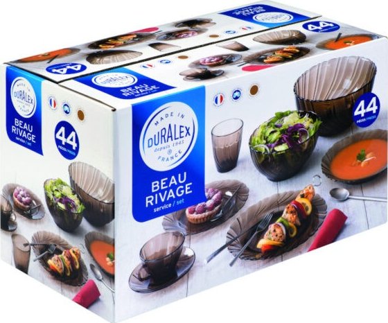 Duralex Beau Rivage Sepia 12 pieces set 180ml - E-Shop Direct