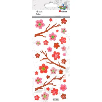 samolepka ST55, Samolepky-mix kytiček, 90x251mm, arch