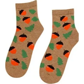 Pánské ponožky Dámské vzorované ponožky WOMAN béžová 36-38