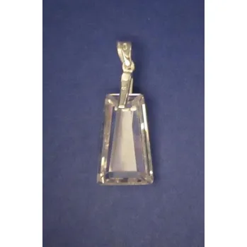 Přívěsek Průhledný bílý objekt - stříbrný přívěsek