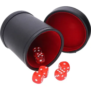 Kuchyňská minutka Šestice plastových hracích kostek v praktickém uzavíratelném koženkovém pouzdře F16.4247.90