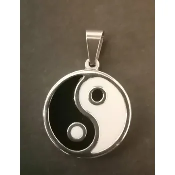 Přívěsek Jin jang - ocelový přívěsek - 2,5cm