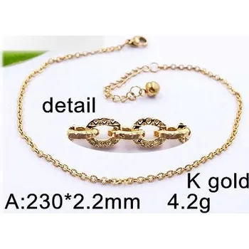 Řetízek Krásný 16cm řetízek z oceli s větvičkou uprostřed