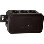 Povrchová krabice prázdná 8 přívodů VIPLAST V8 klik černá IP54 80x45x41mm 038-05