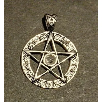 Přívěsek Středně velký pentagram z oceli - varianta 1