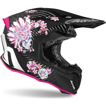 Helma na motorku Airoh 2023 motokros helma TWIST 2.0 bílá / černá / růžová velikost L