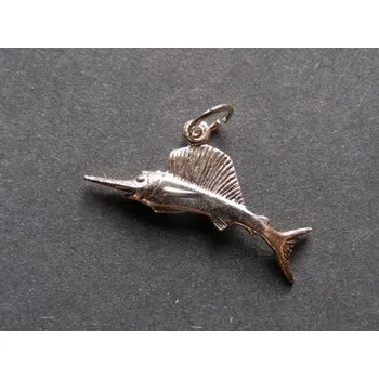 Přívěsek Dlouhá ryba - mečoun - stříbrný přívěsek