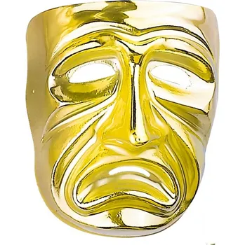 Karnevalový doplněk Škraboška - zlatá