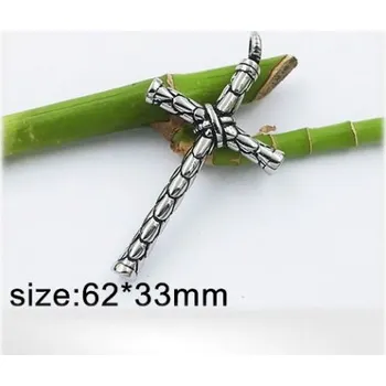 Přívěsek Ocelový kříž - 62x33mm - přívěsek