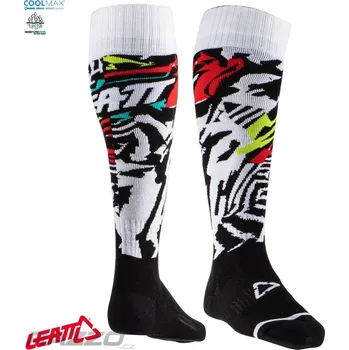 Pánské ponožky Moto ponožky Leatt Moto Sock Zebra 2023 S-M
