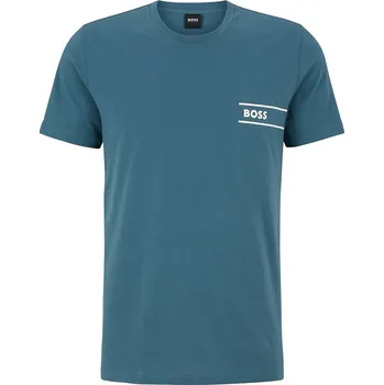 Nátělník BOSS pánské tričko 445 - Modrozelená / M