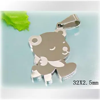 Přívěsek Medvídek - ocelový přívěsek (varianta 2)