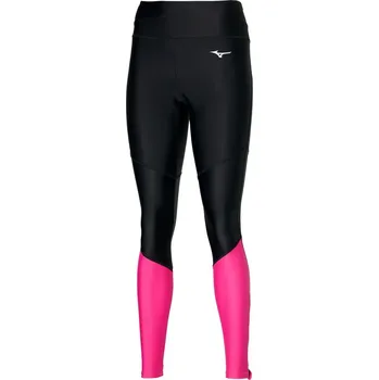 Dámské legíny Dámské sportovní legíny Mizuno Core Long Tight / Black/Pink Peacock Velikost: XL