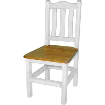 Jídelní stůl Rustikální židle WHITE HOME SIL05 Barevné provedení: Antická bílá K16 - světlý vosk K01