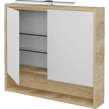 Zrcadlo Dřevojas dvoudvéřová galerka FOCUS GA2OE 80 Barevné provedení: M05 Béžová mat