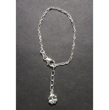 Řetízek Řetízek na ruku zdobený na konci přívěskem čtyřlístku - 17cm dlouhý