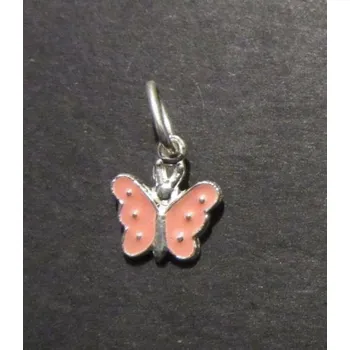 Přívěsek Malý růžový motýl - stříbrný přívěsek