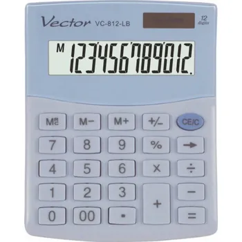 Kancelářská technika VECTOR OFFICE CALCULATOR KAV VC-812 LB LIGHT BLUE