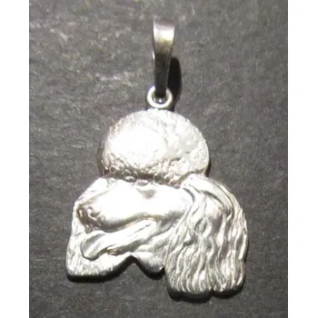 Přívěsek Psí hlava - varianta 3 - stříbrný přívěsek