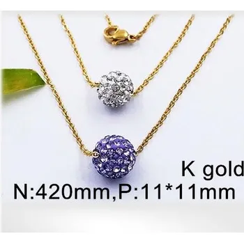 Přívěsek Ocelový přívěsek - dvě kuličky + řetízek