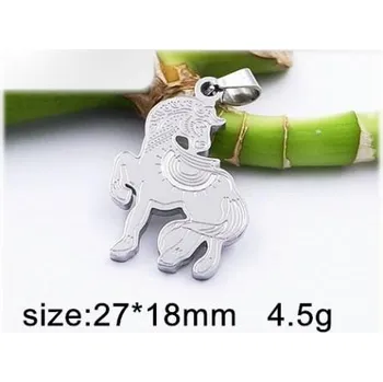 Přívěsek Ocelový přívěsek - kůň - 27x18mm