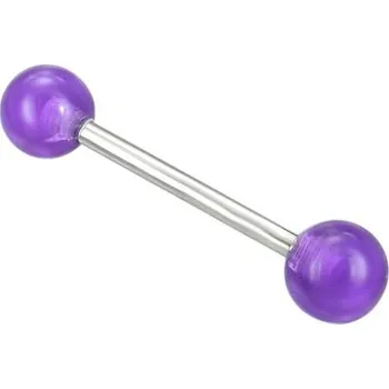Piercing Piercing s fialovými kuličkami na koncích - varianta 2
