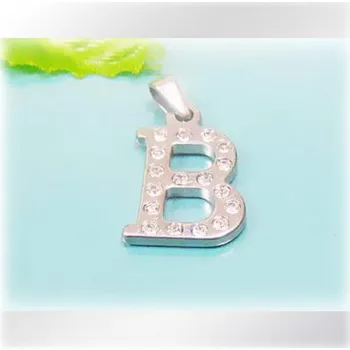 Přívěsek Zdobený ocelový přívěsek - písmeno B