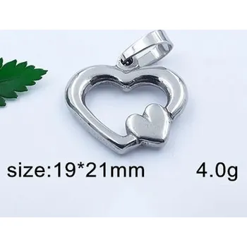 Přívěsek Srdíčko v srdci - ocelový přívěsek