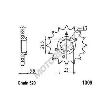 Řetězová sada pro motocykl Řetězové kolečko HONDA XR 650 L rok 93-25