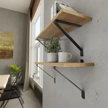 police Stará Krása – Ruční výroba Industriální dubová polička 1,8 x 90 x 23 cm