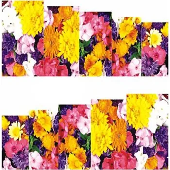 Umělé nehty Barevné vodolepky na nehty - KVĚTINOVÝ MOTIV LUX A054 (Obtisky na nehty Květiny A054)