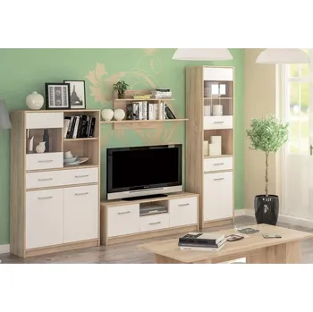 Obývací stěna Casarredo Sestava do obývacího pokoje TIPS dub sonoma/bílá mat
