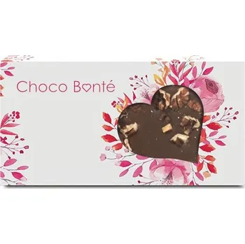 Čokoláda Chocobonte Mléčná čokoláda s pekanovými ořechy - srdce