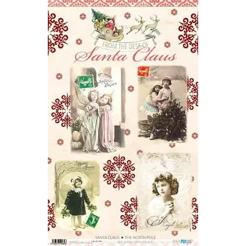 Vánoční dekorace Rýžový papír 54x33 PŘÁNÍ SANTA CLAUS - Rice Paper 54x33 SANTA CLAUS WISHES