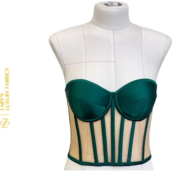 Smaragdový korzetový top Velikost: XS