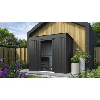 Zahradní domek Plechový zahradní domek GLOBEL Skillion 84 234 x 113 cm antracit