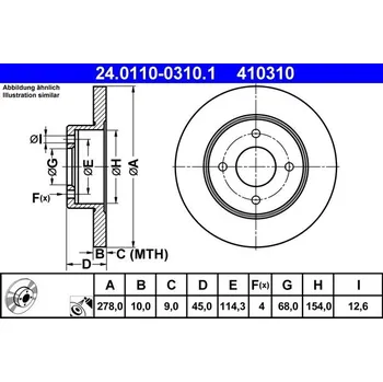 Brzdový kotouč Brzdový kotouč ATE 24.0110-0310.1