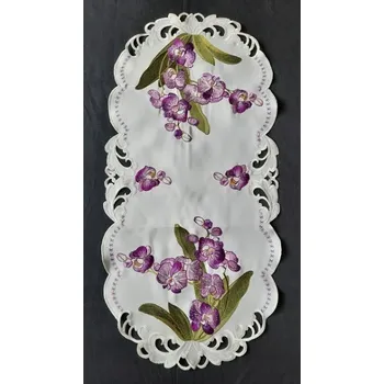 ubrus UBRUS vyšívaný 70 x 34 Orchidej