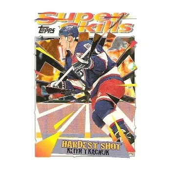 Sběratelská karetní hra insert karta KEITH TKACHUK 95-96 Topps Super Skills Hardest Shot