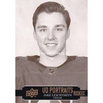 Sběratelská karetní hra insert RC karta JAKE LESCHYSHYN 21-22 UD Ser. 2 Portraits Rookies číslo P-46