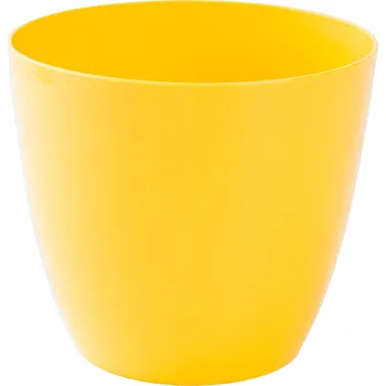 Květináč Obal ELLA - lesklá žlutá 15 cm